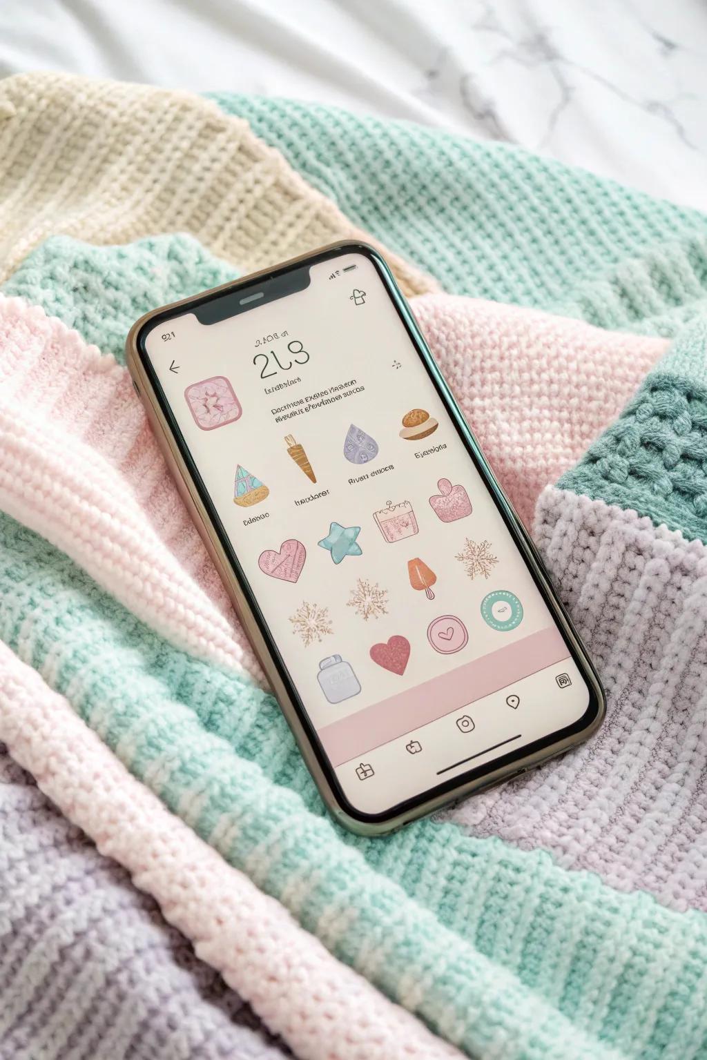 Add a peaceful vibe to your screen by using soft colors.