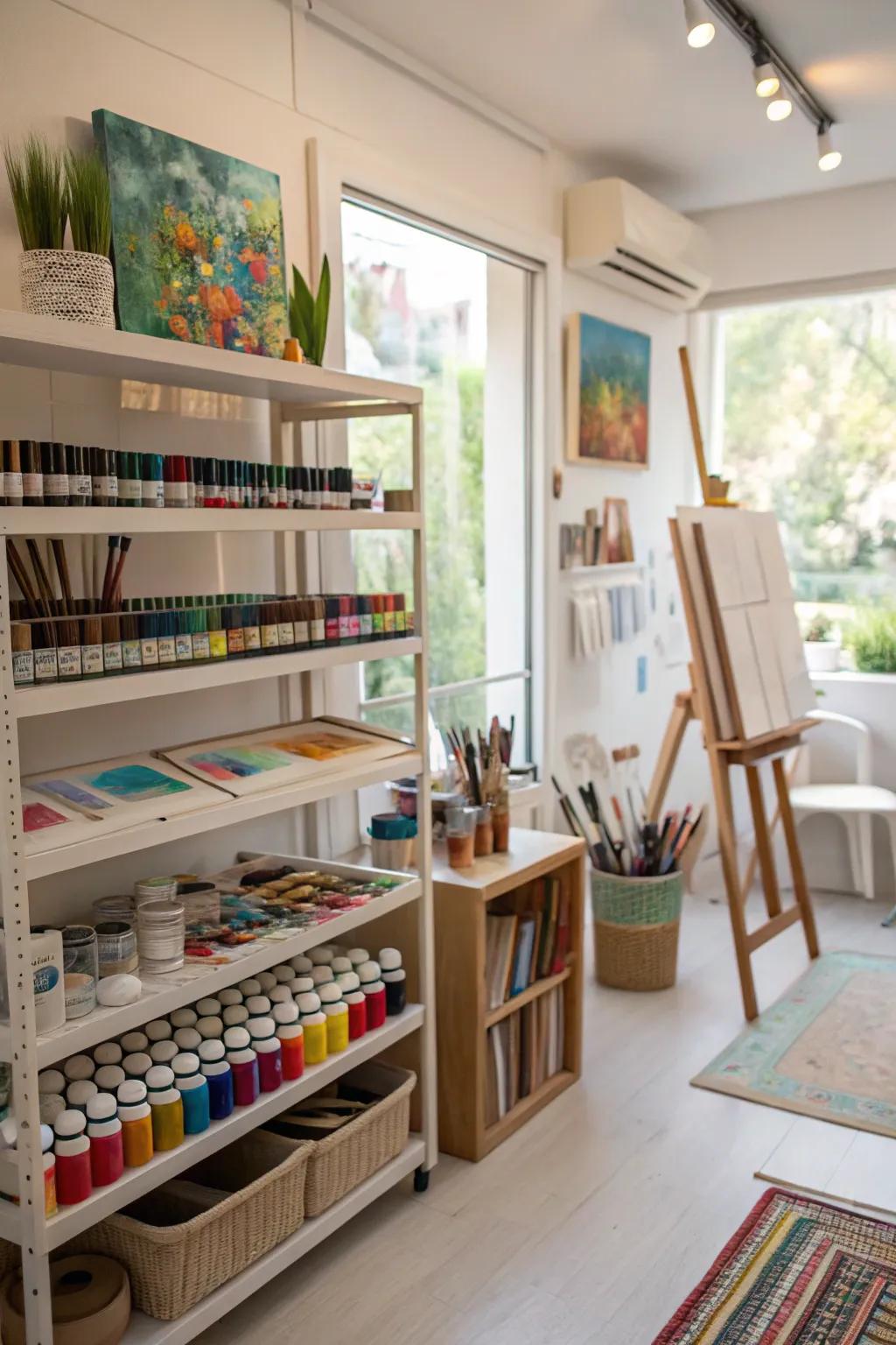 Well-ordered shelves for a clear mind.