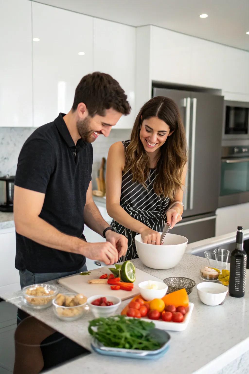 Conjure up culinary magic by daring to try something new together in the kitchen.