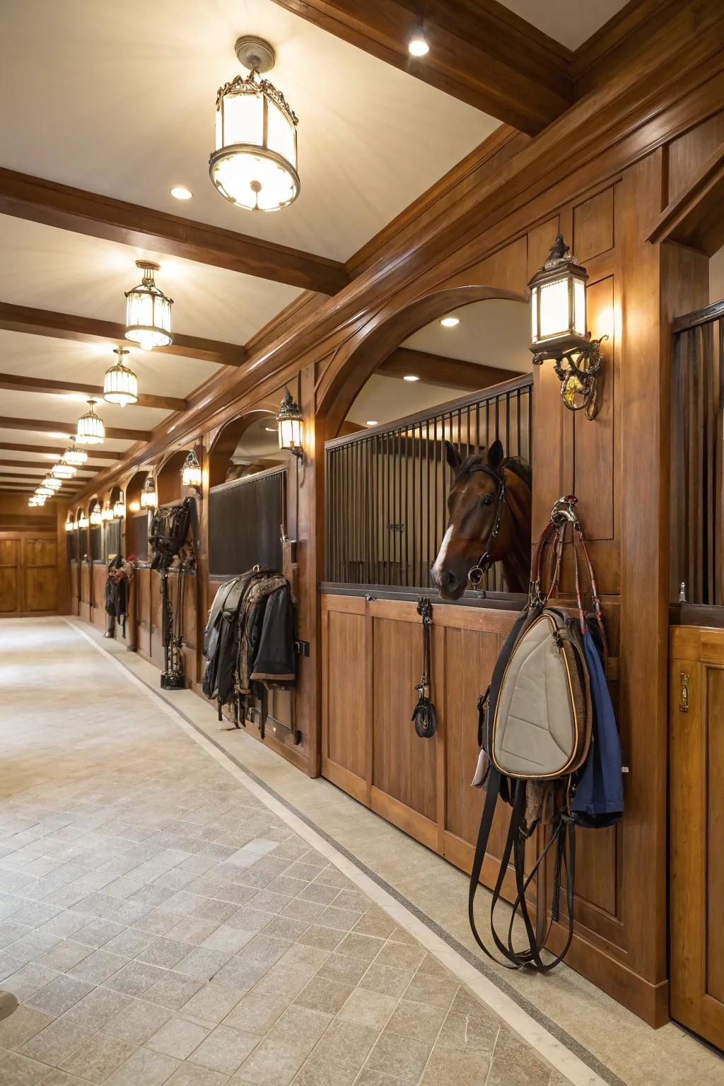 Refined equestrian design merges practicality with top-tier aesthetics.