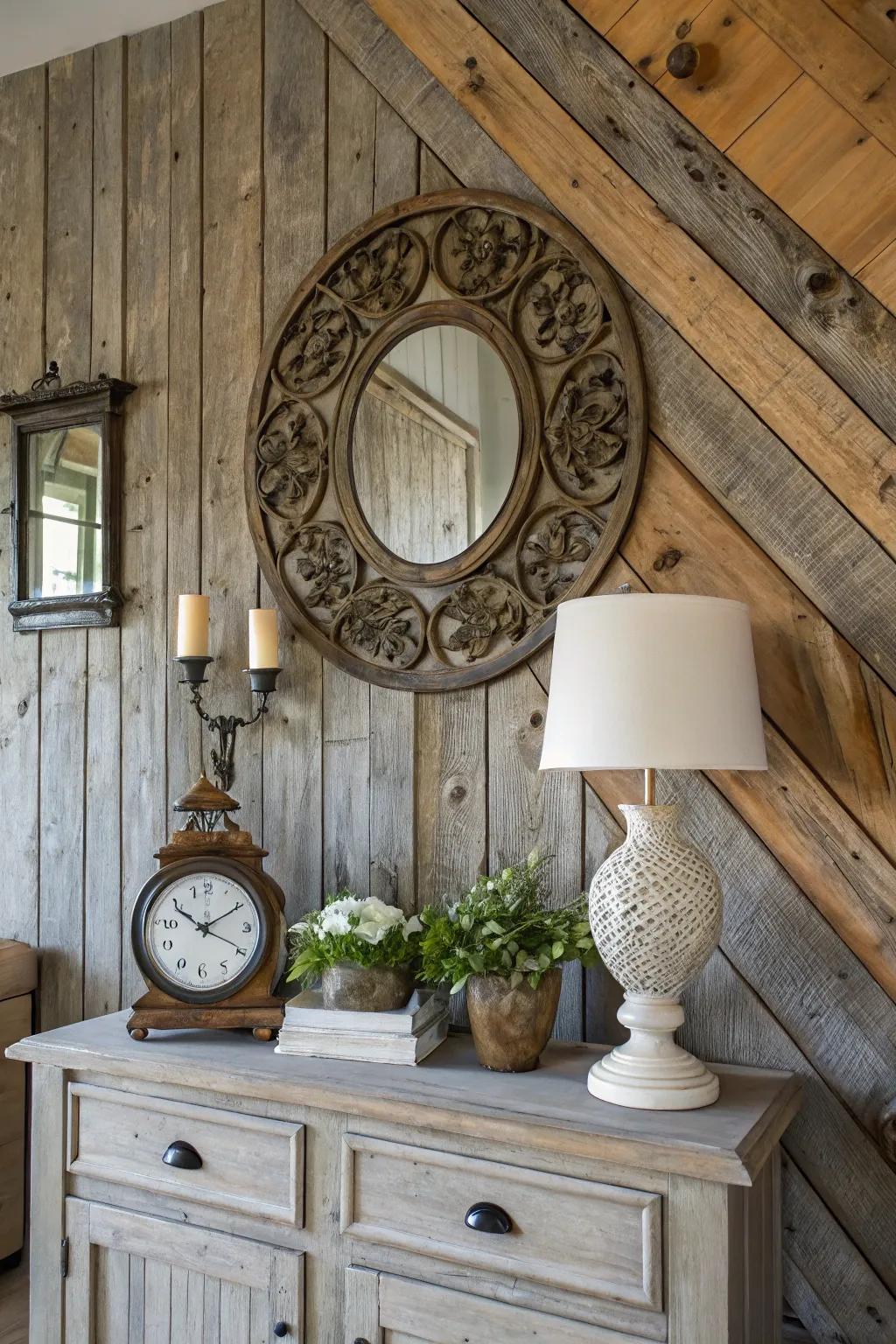 Accentuate country charm with decorative features on barn walls.