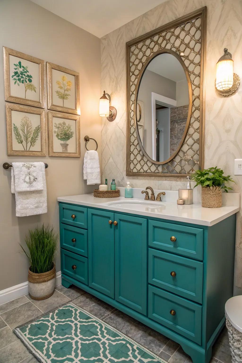 A burst of color has the ability to redefine your bathroom's aesthetic.