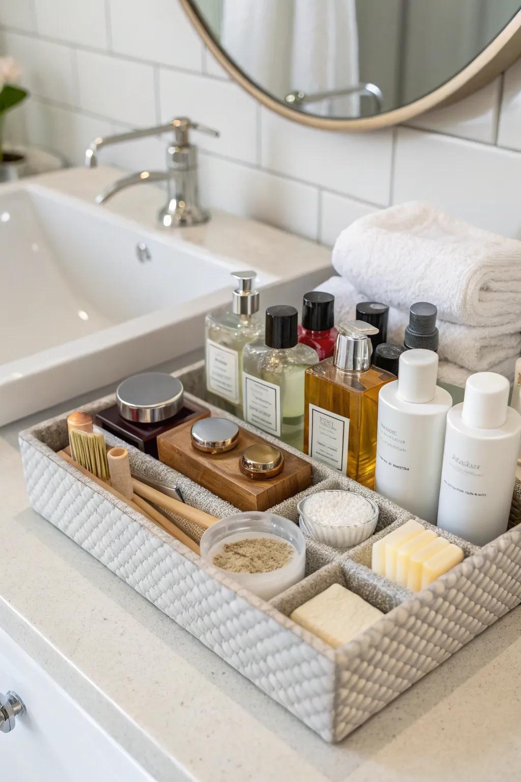 A utilitarian setup ensures your essentials are readily accessible.