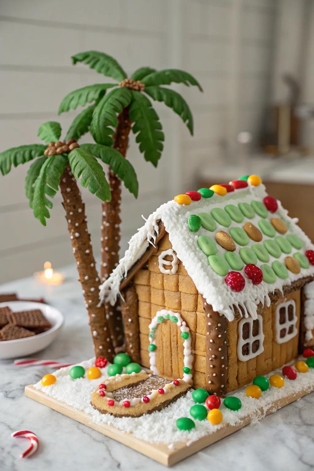 Infuse tropical vibes with palm trees assembled from sweets.