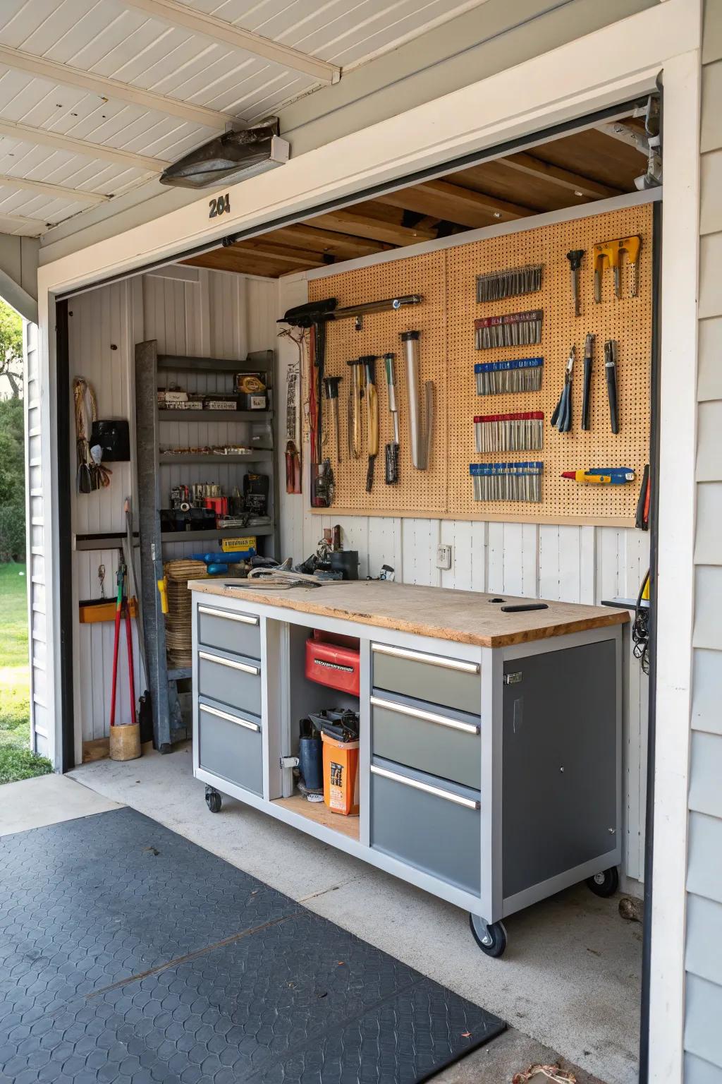 A flexible workshop area that&rsquo;s ideal for seaside projects.