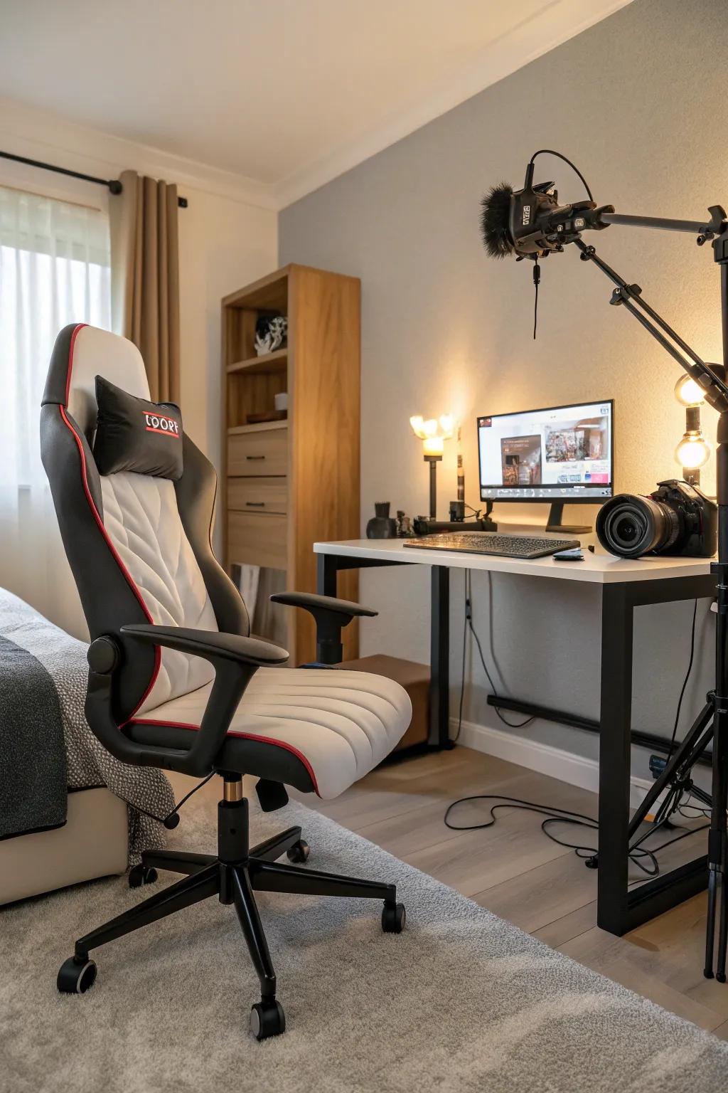 Stay comfortable and supported with furniture designed for long streaming sessions.