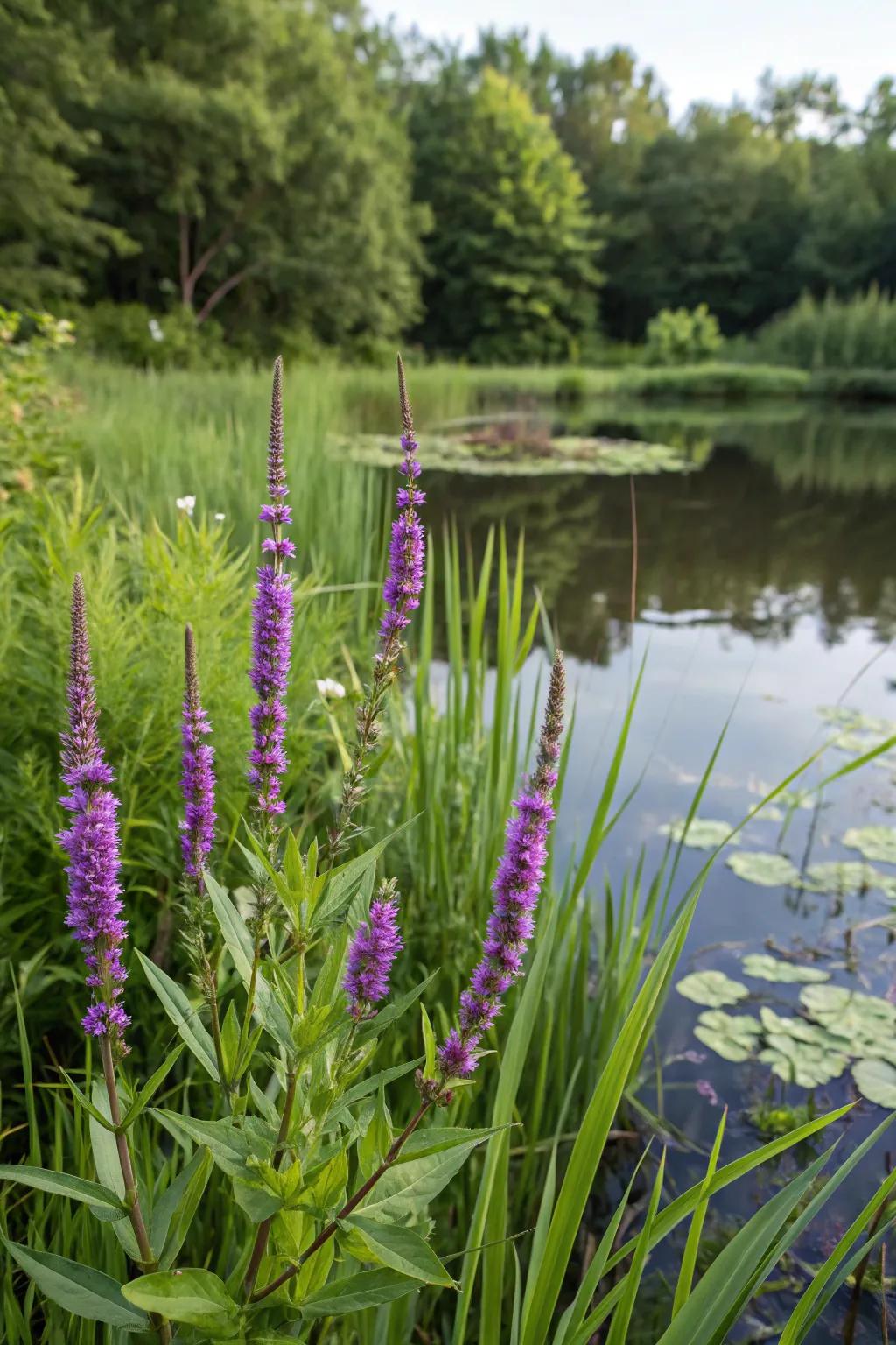 Arrowhead plants bring stature and dynamic color to your pond.