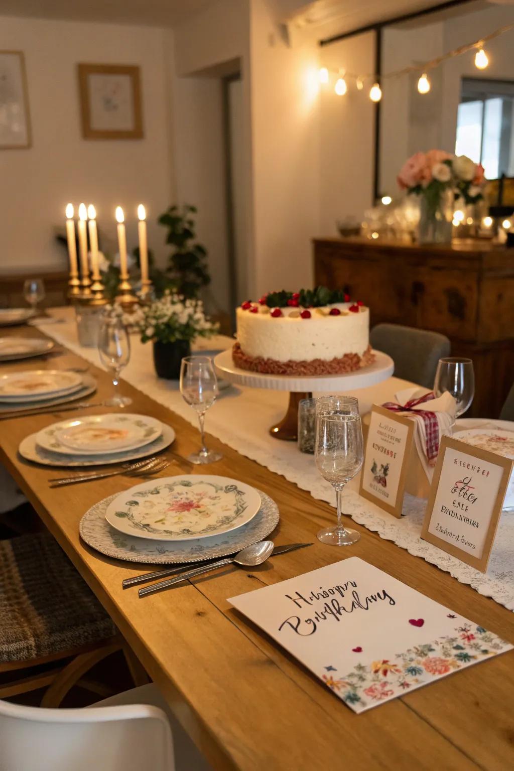Customized place settings ensure each guest feels uniquely valued.