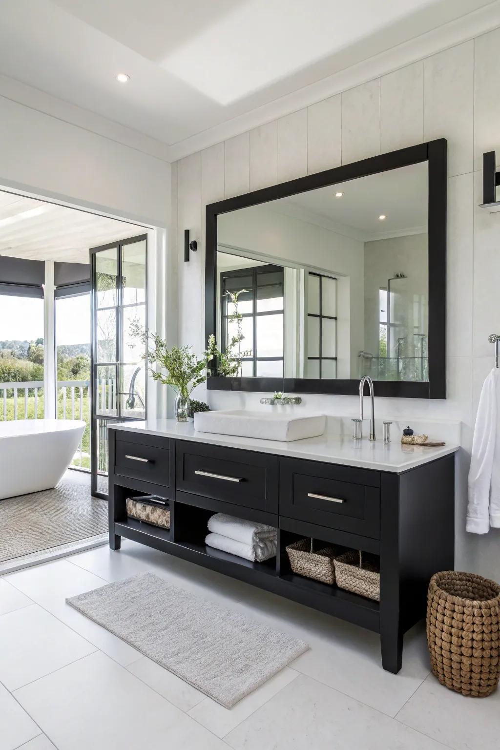 Wall-mounted vanities offer a modern and spacious look, perfect for contemporary bathrooms.