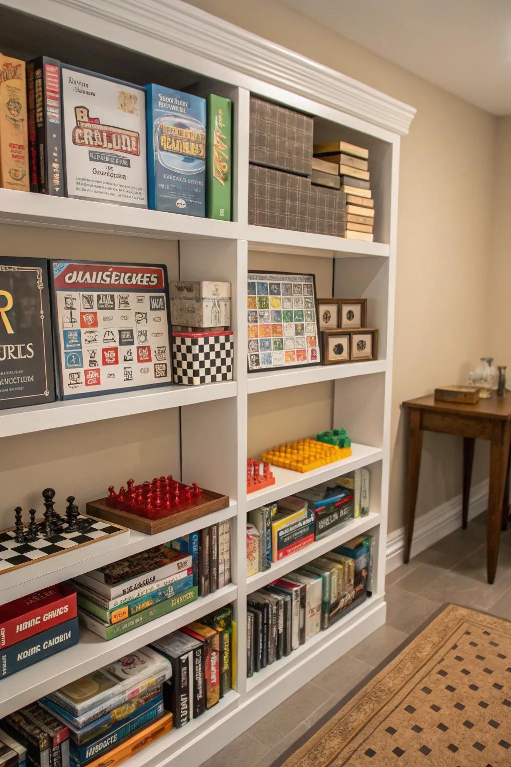 Showcase your board games with sophisticated and practical shelving solutions.