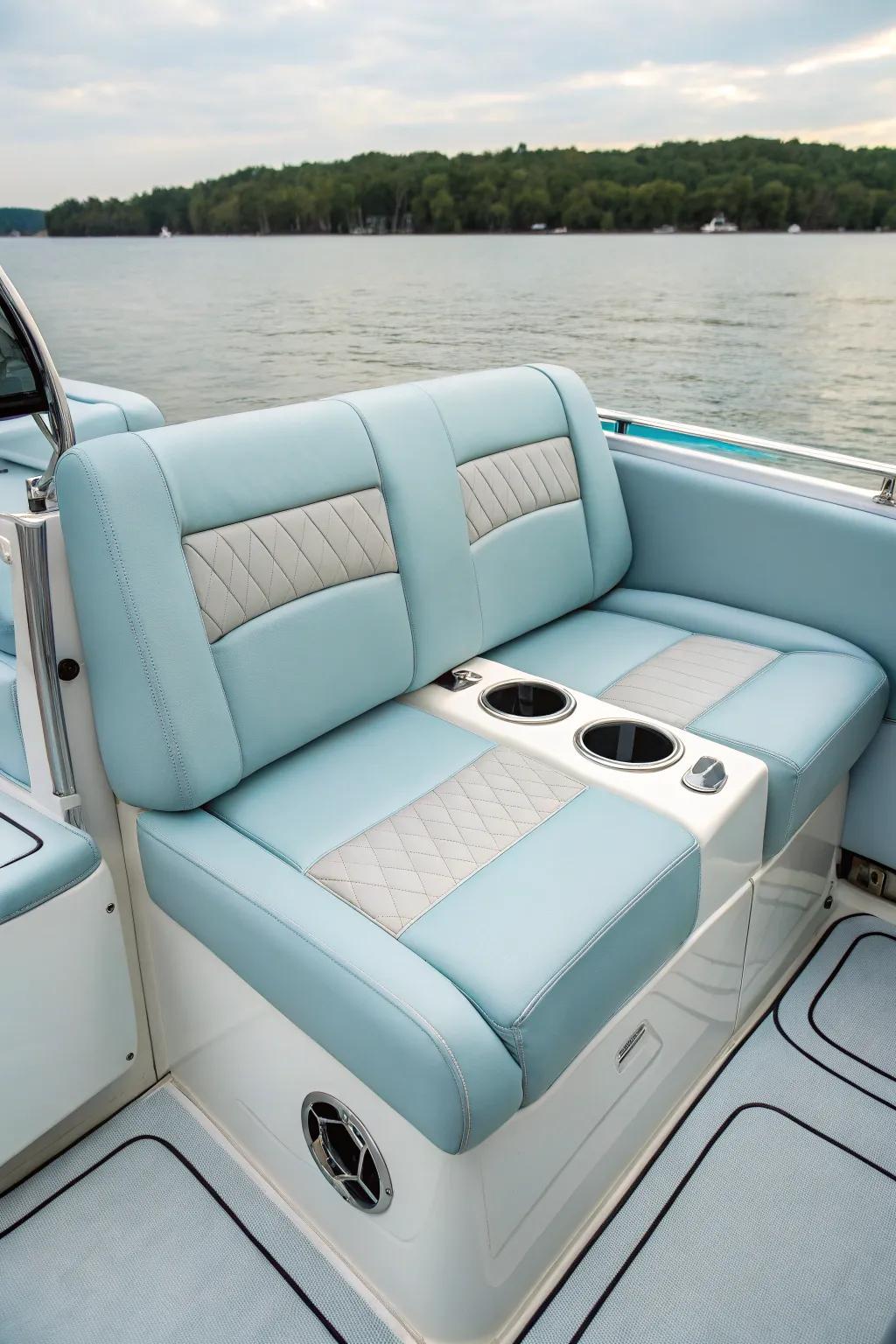 The convergence of comfort and practicality through deep cushioned seating and thoughtful amenities.