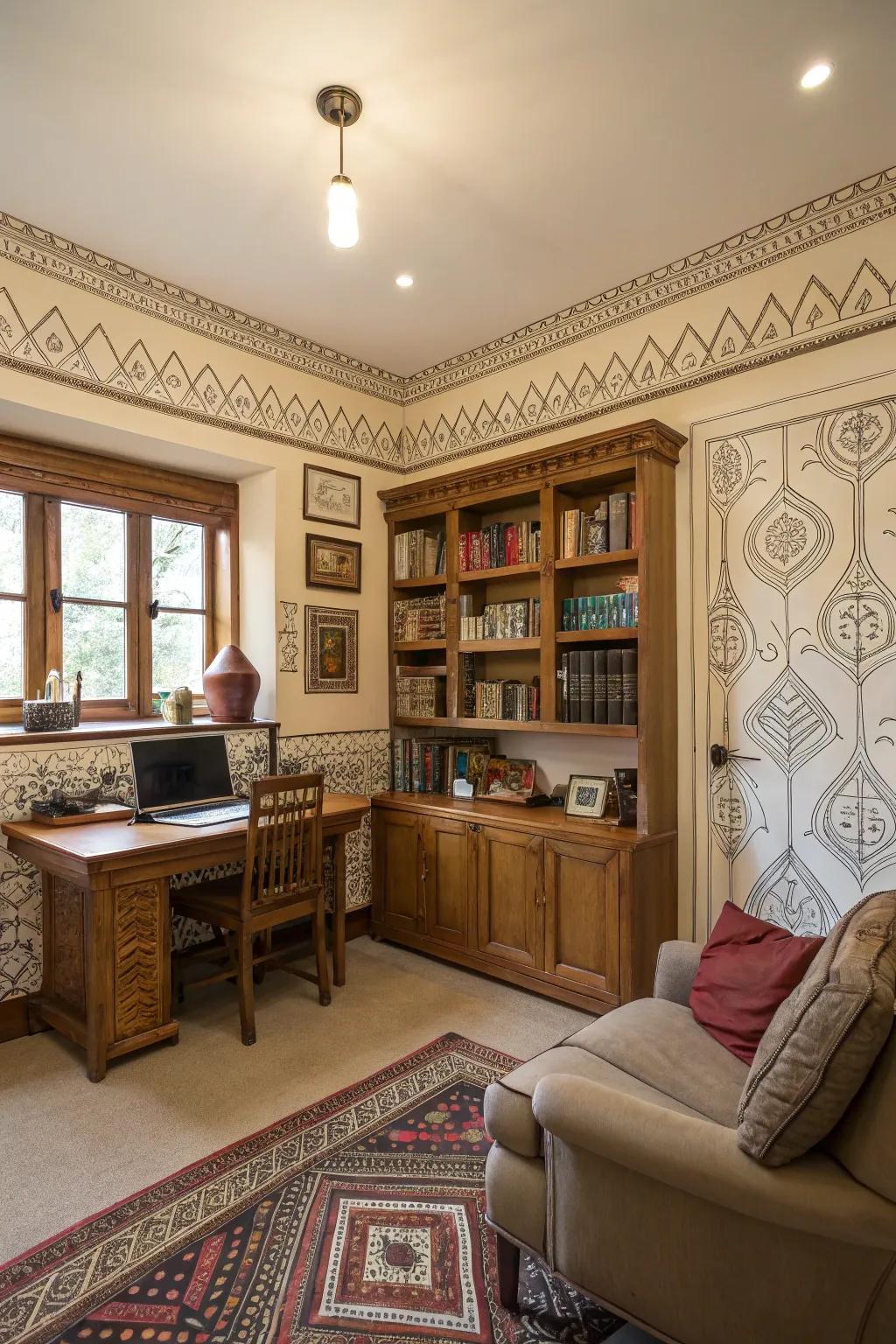 Hand-crafted borders impart a distinctive, personal feel to any area.