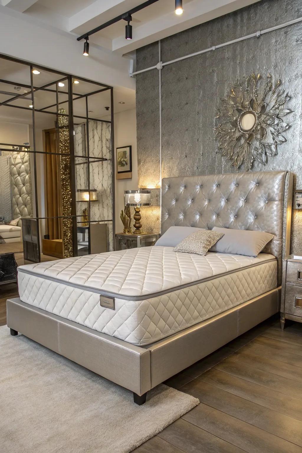 Up-to-date sophistication showcasing a streamlined, floor-level bed arrangement.
