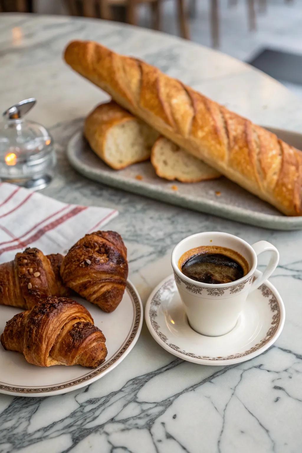 Indulge in the charm of Paris with a bistro-style breakfast.