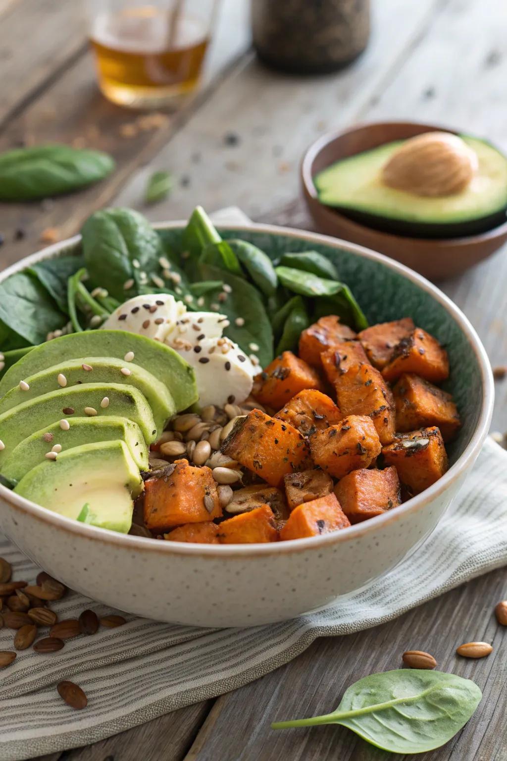 A revitalizing sweet potato breakfast bowl to kickstart your day.