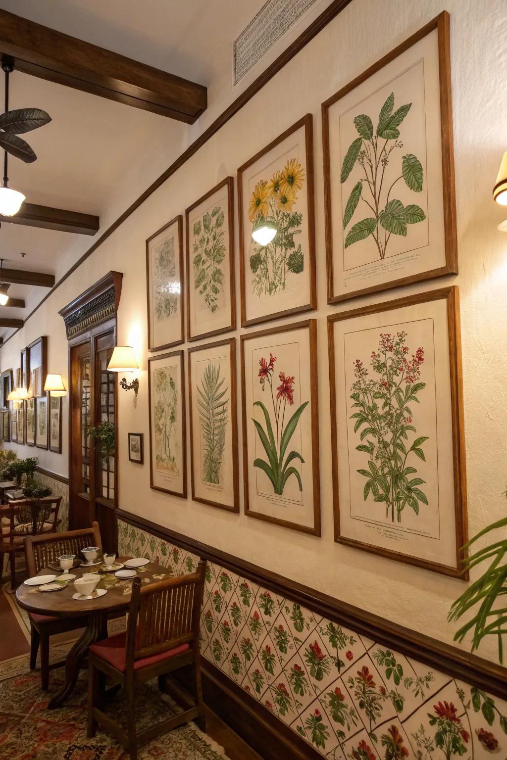 Flora artistry fills the space through an organic impression.