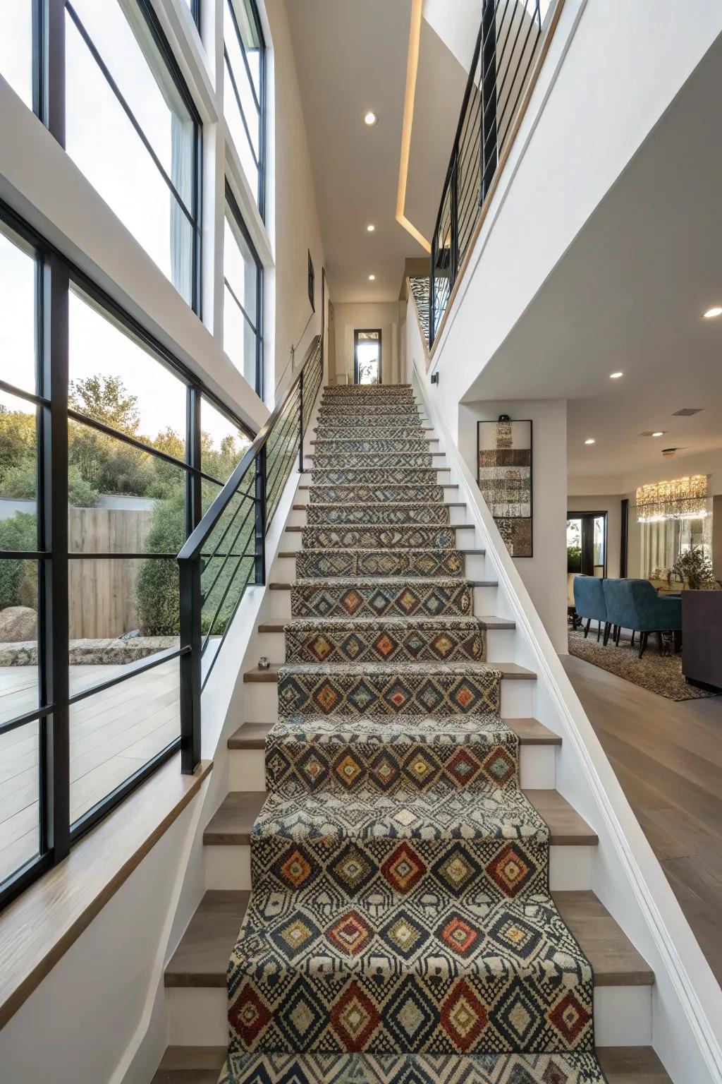 Geometric designs give a contemporary spin.