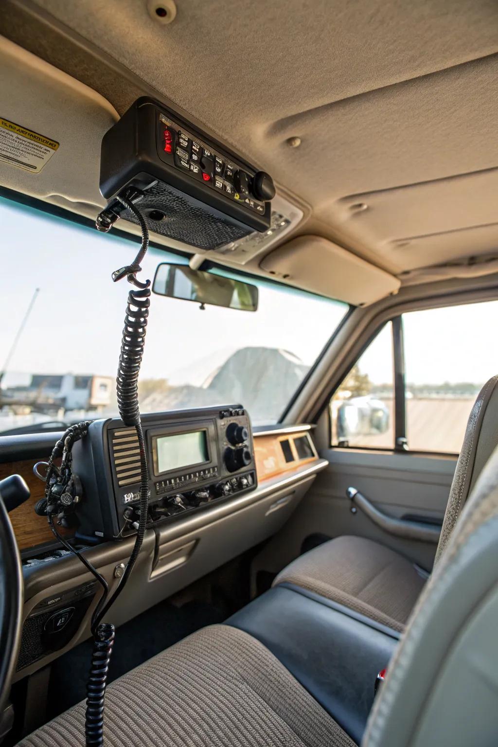 Turn your vehicle into a command center with roof console mounting.