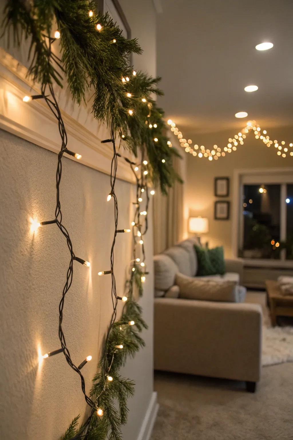 Sprite lights generate an enchanted radiance on a joyful wall.