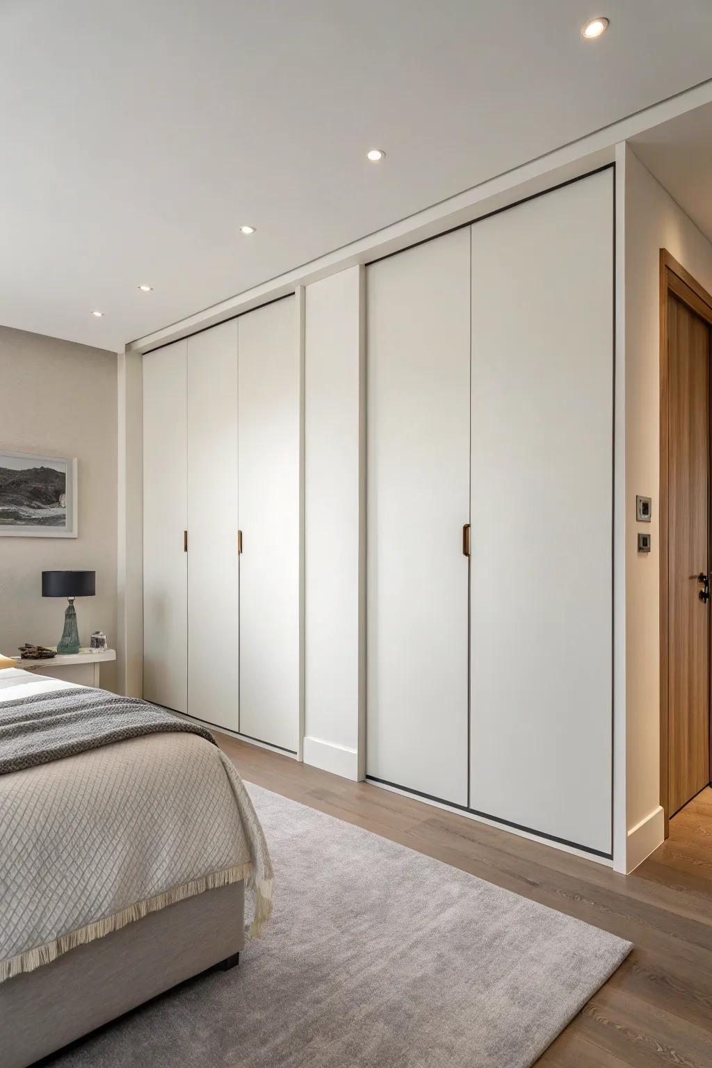 Minimalist doors give a neat and seamless look.