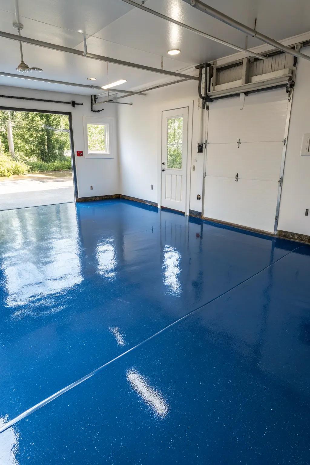 Epoxy floors provide a seamless and modern touch to any garage.