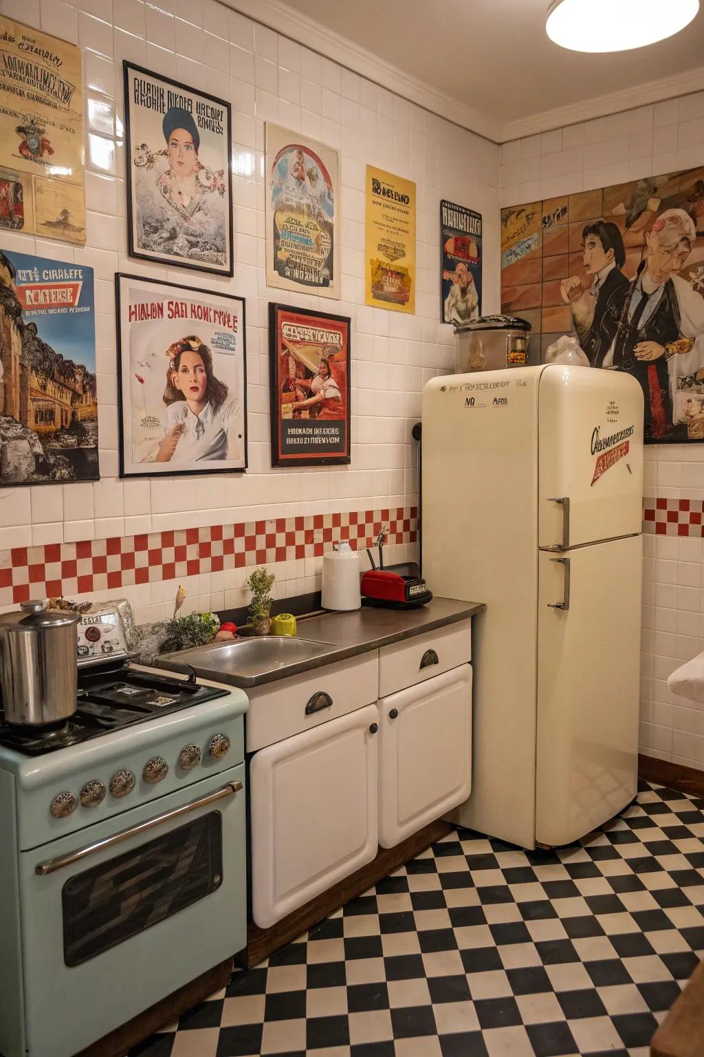 Retro posters bring a cozy, nostalgic charm to your home.