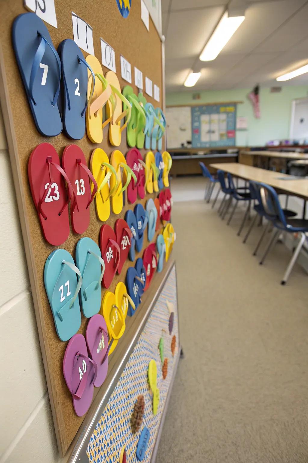 Flip-flops leading the way to summer vacation.