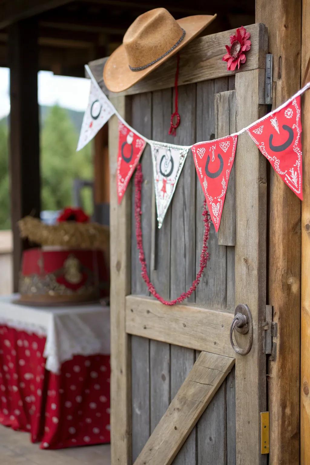 Barn doors establish a rustic backdrop ideal for capturing memorable snapshots.
