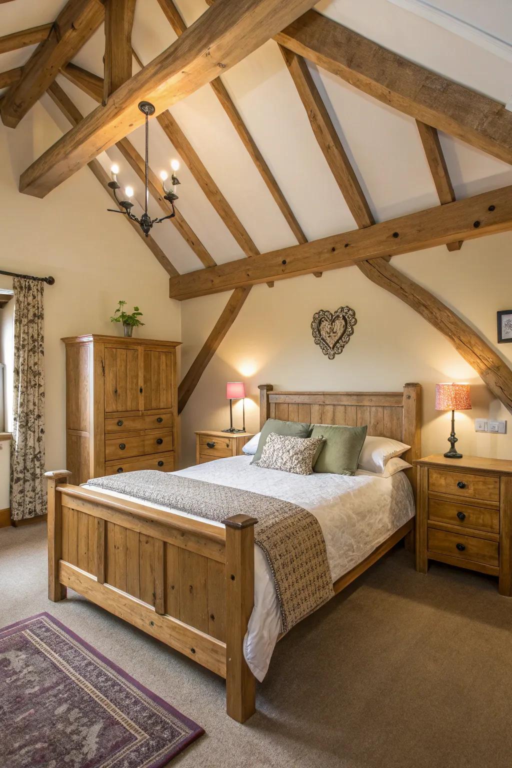 Timber elements add countryside appeal.