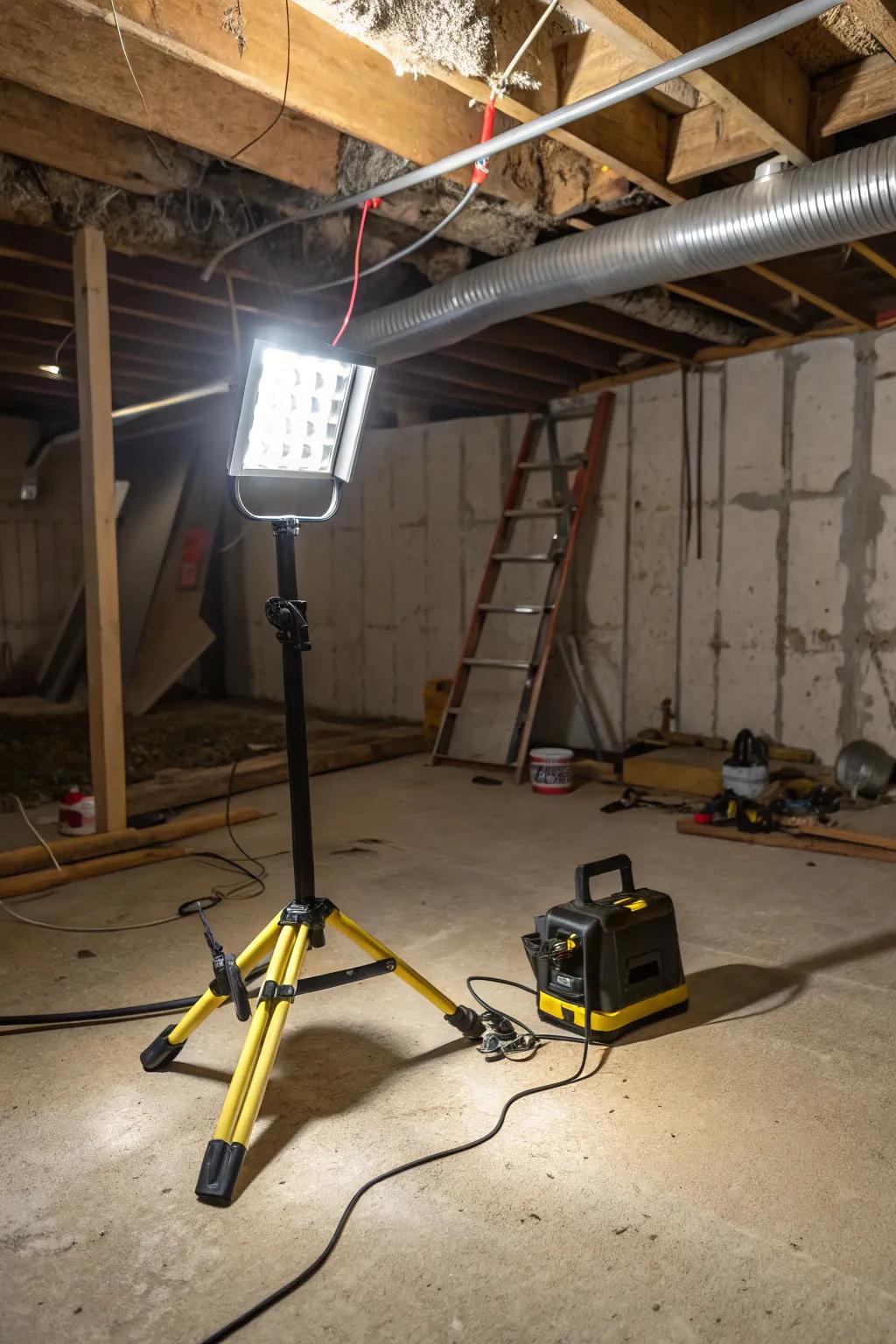 Employ transportable task lights for concentrated and adaptable illumination.