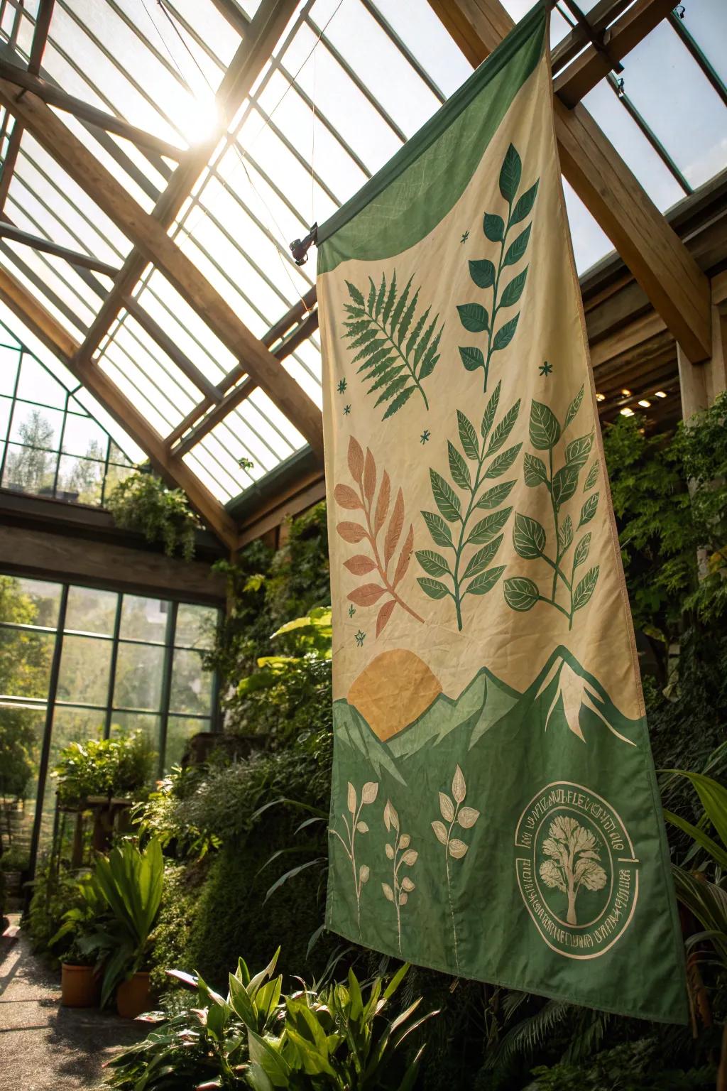 Bring the serenity of nature into your home with a nature-themed flag.