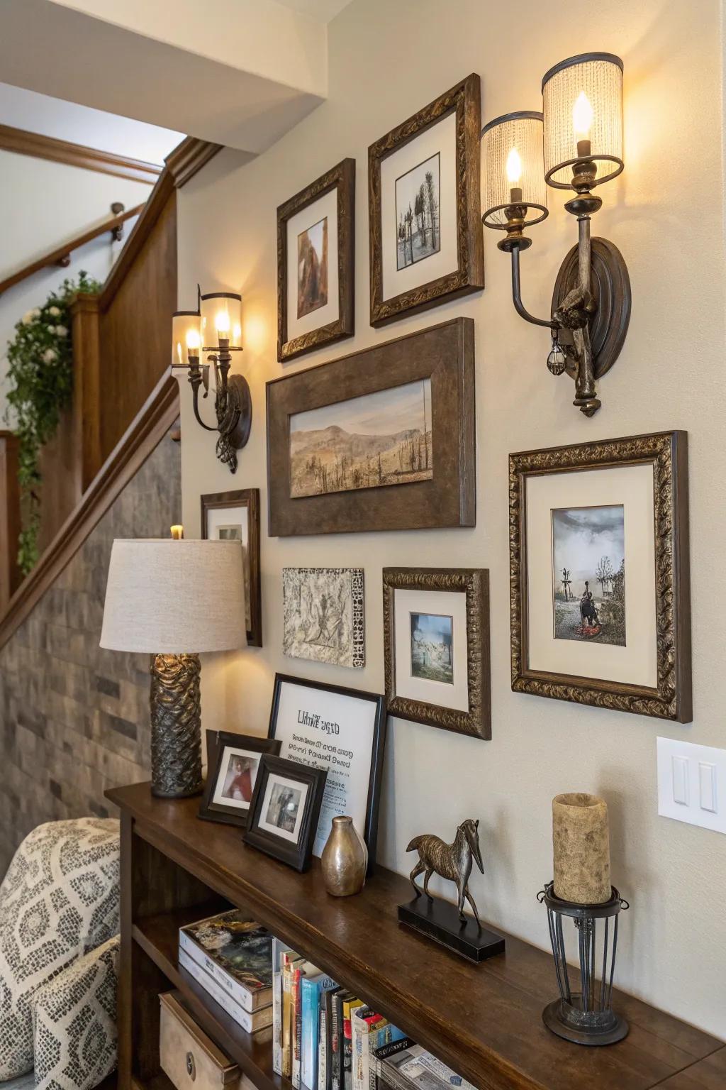 Pairing decor elements with pictures enhances overall visual appeal.