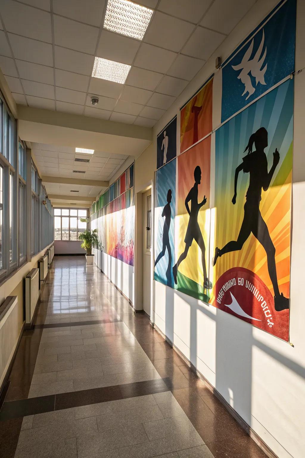 Energetic runner silhouettes add a dynamic ambiance to your decorations.
