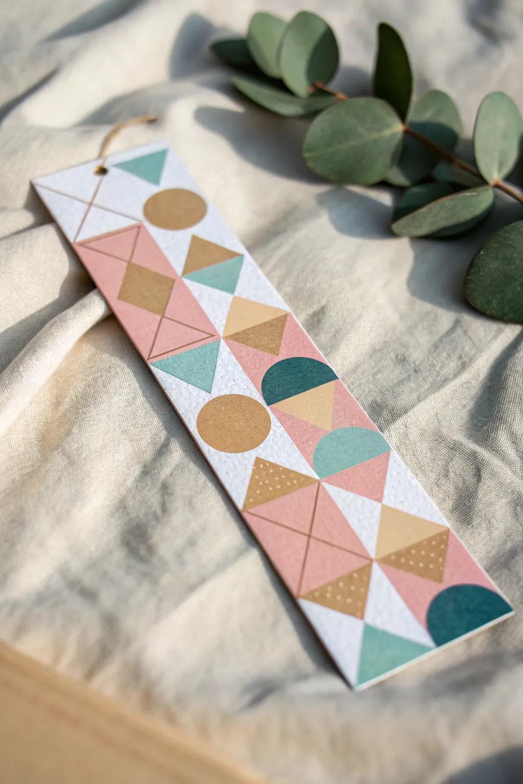 Discover the beauty of abstract art with this handcrafted minimalist bookmark.