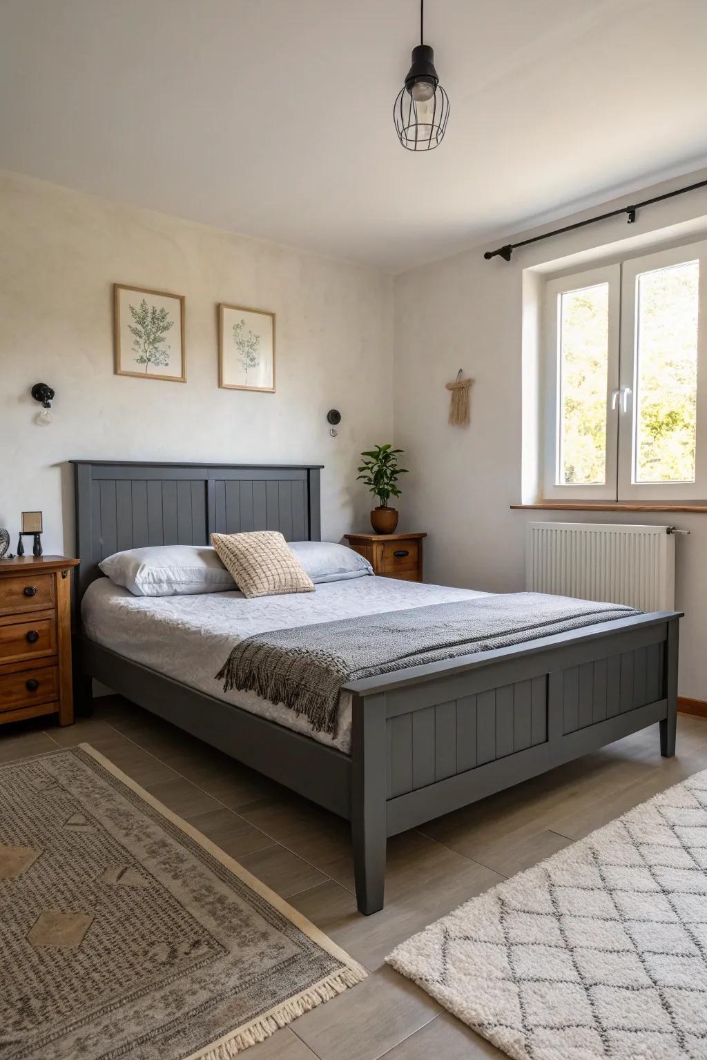 A minimalist bedroom layout that highlights simplicity and elegance.