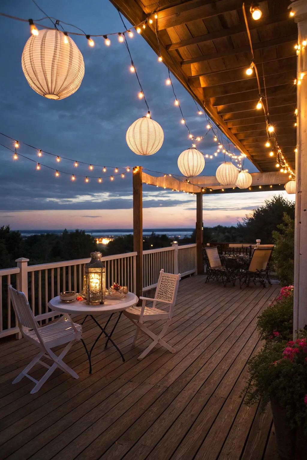 Establish the perfect atmosphere with gentle lighting.
