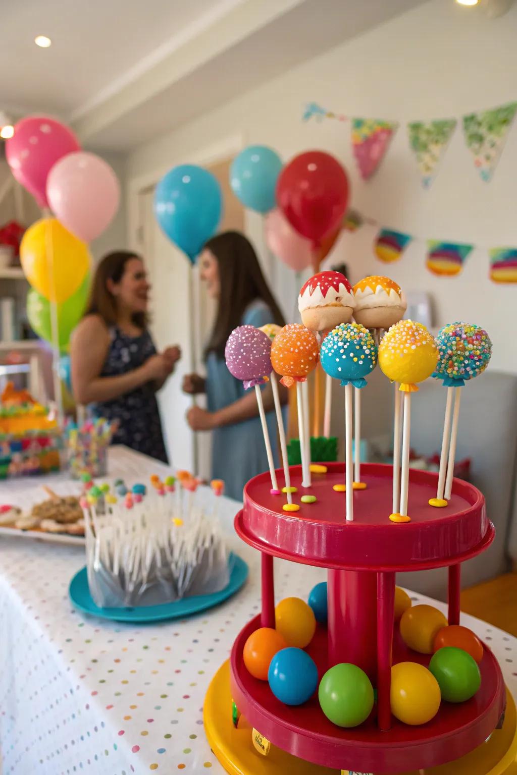 Cheerful cake pops that bring happiness to any event.