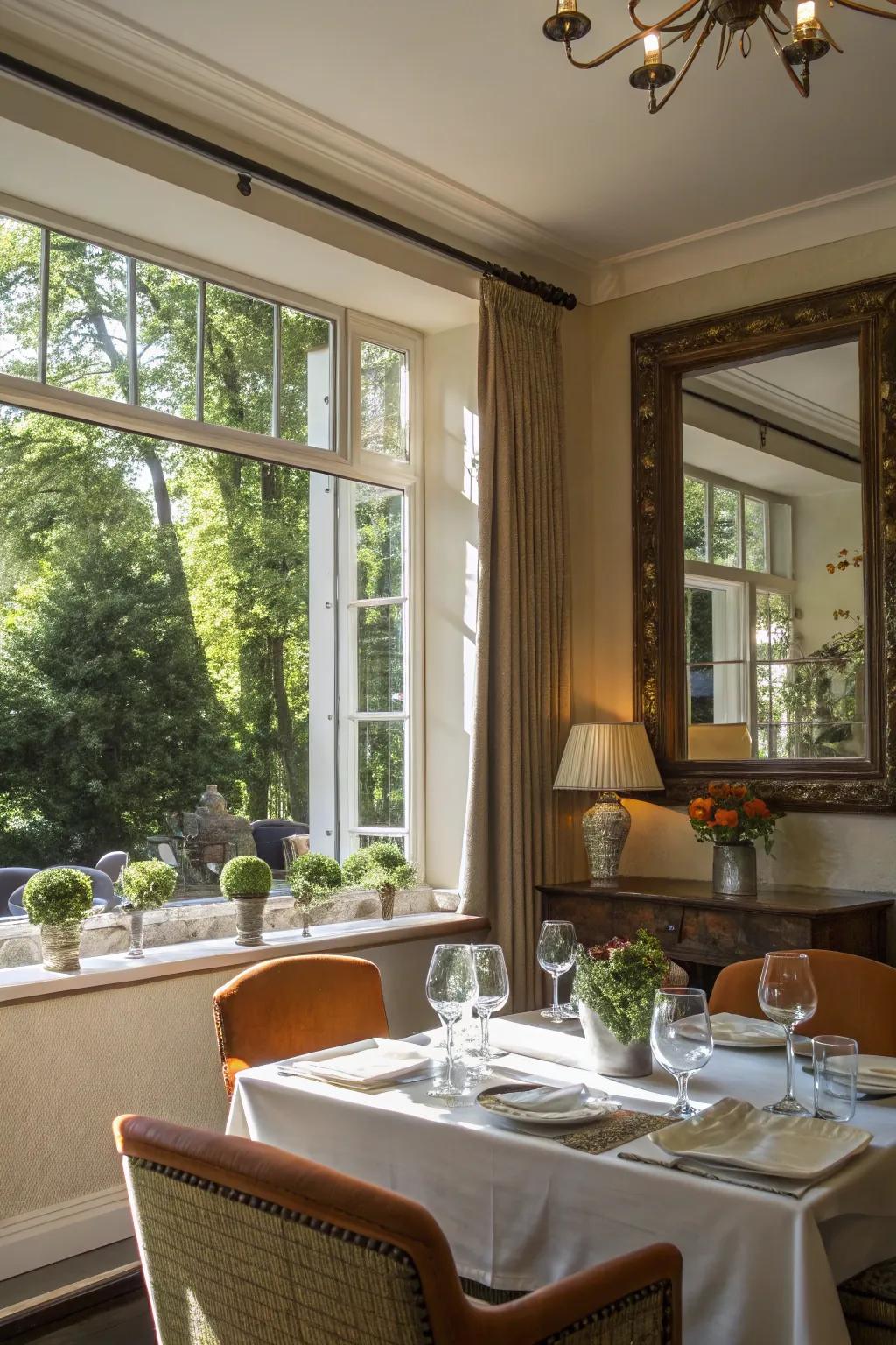 Optimize natural illumination by positioning a reflection thoughtfully.