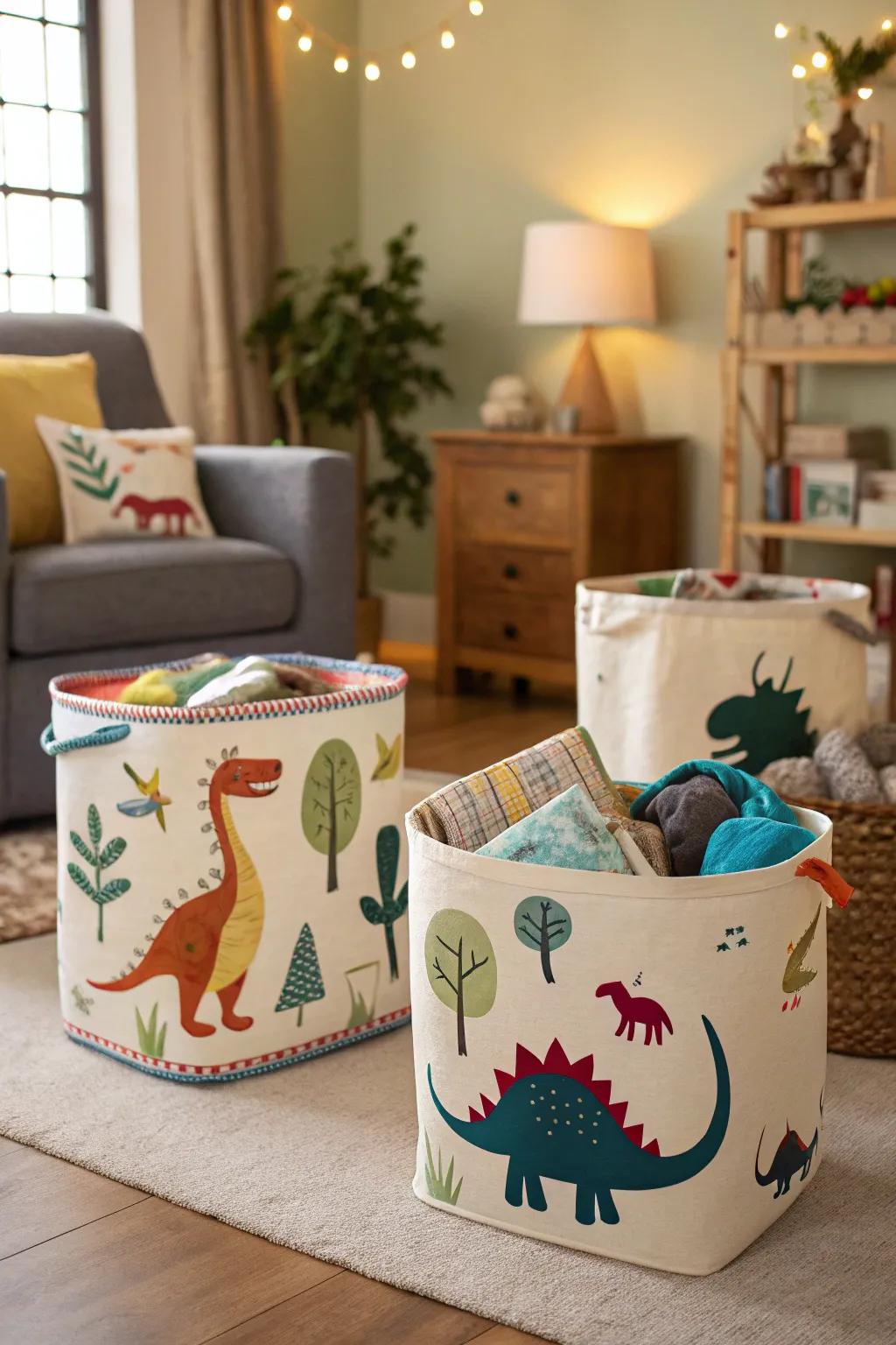 Ferocious lizard-styled baskets that mix design with organization.