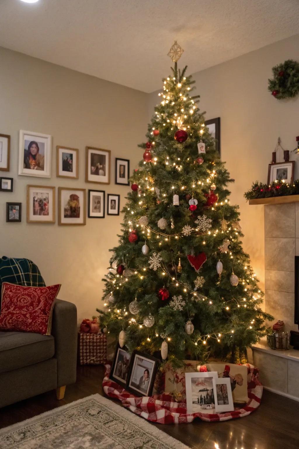 Cherished memories as a tree topper.