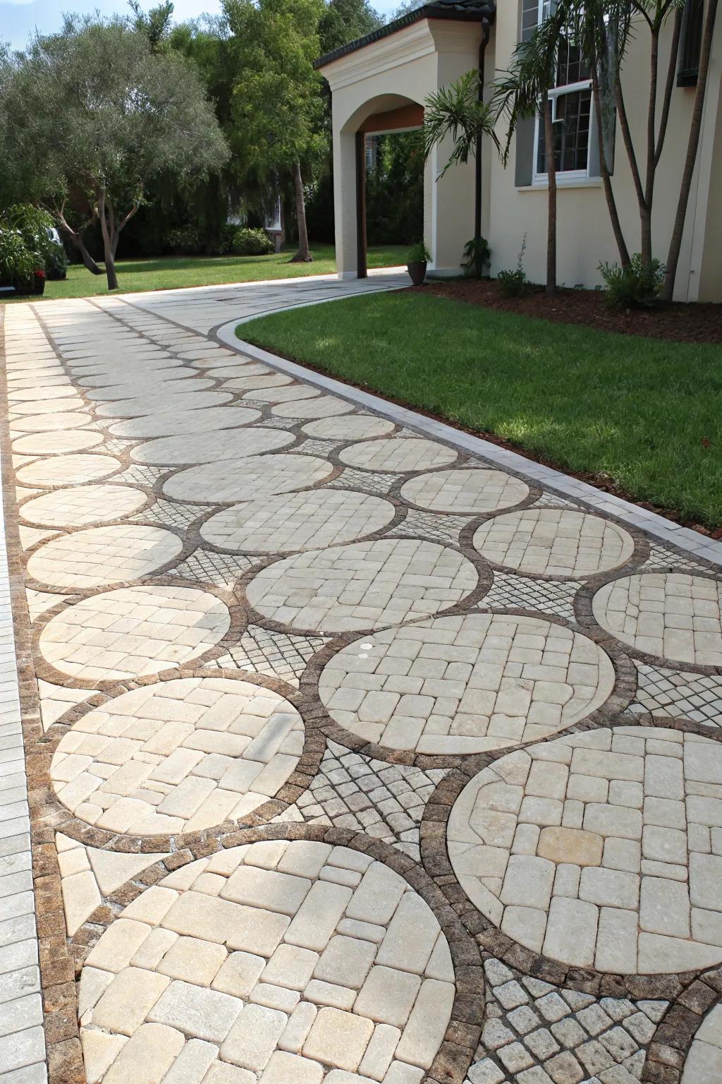 Stone pavers infuse texture and sophistication into your driveway's design.