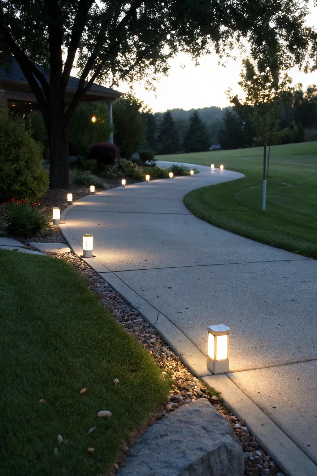 Elegant embedded lights offering subtle illumination.
