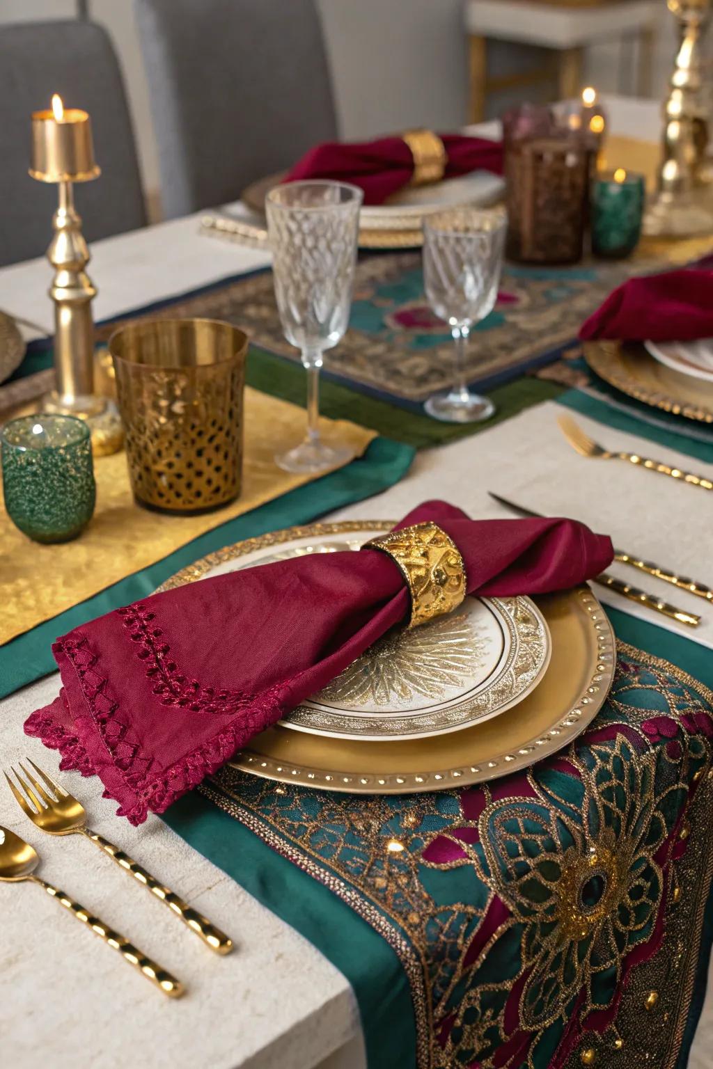 Elevate your dining experience with an eye-catching table arrangement.