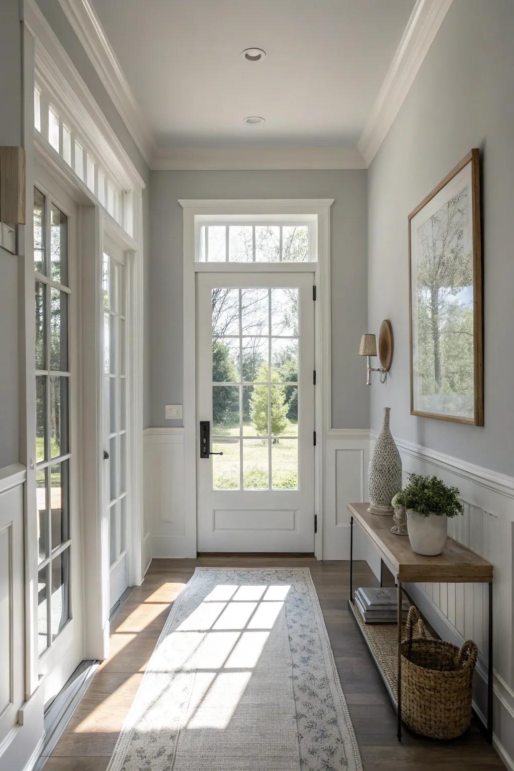 Enhance the sense of space with gentle gray tones.