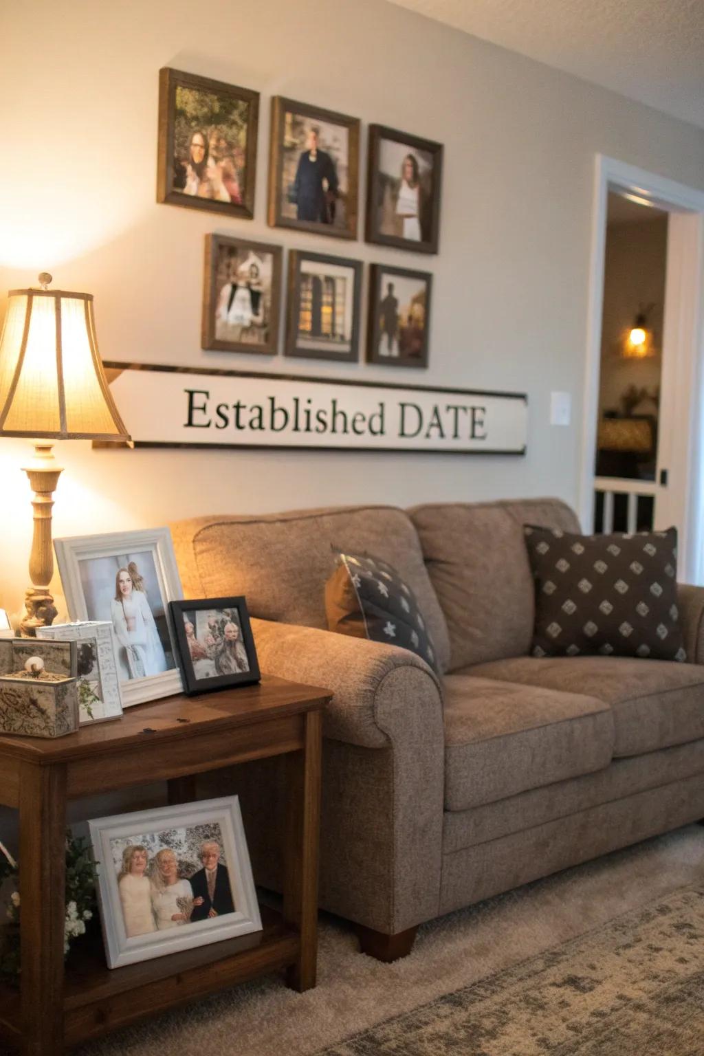 Celebrate your inaugural home with a customized date display.