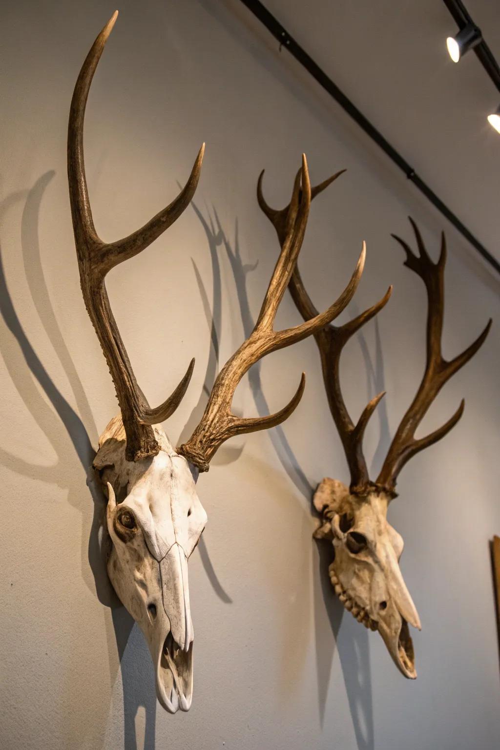 Create a bold statement with a dual skull display.