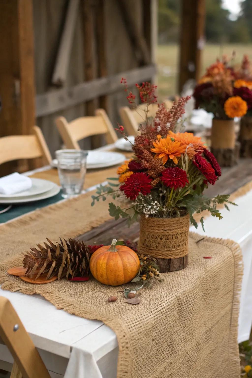 Adorn the table with rustic elegance for a birthday celebration that is both distinctive and seasonal.
