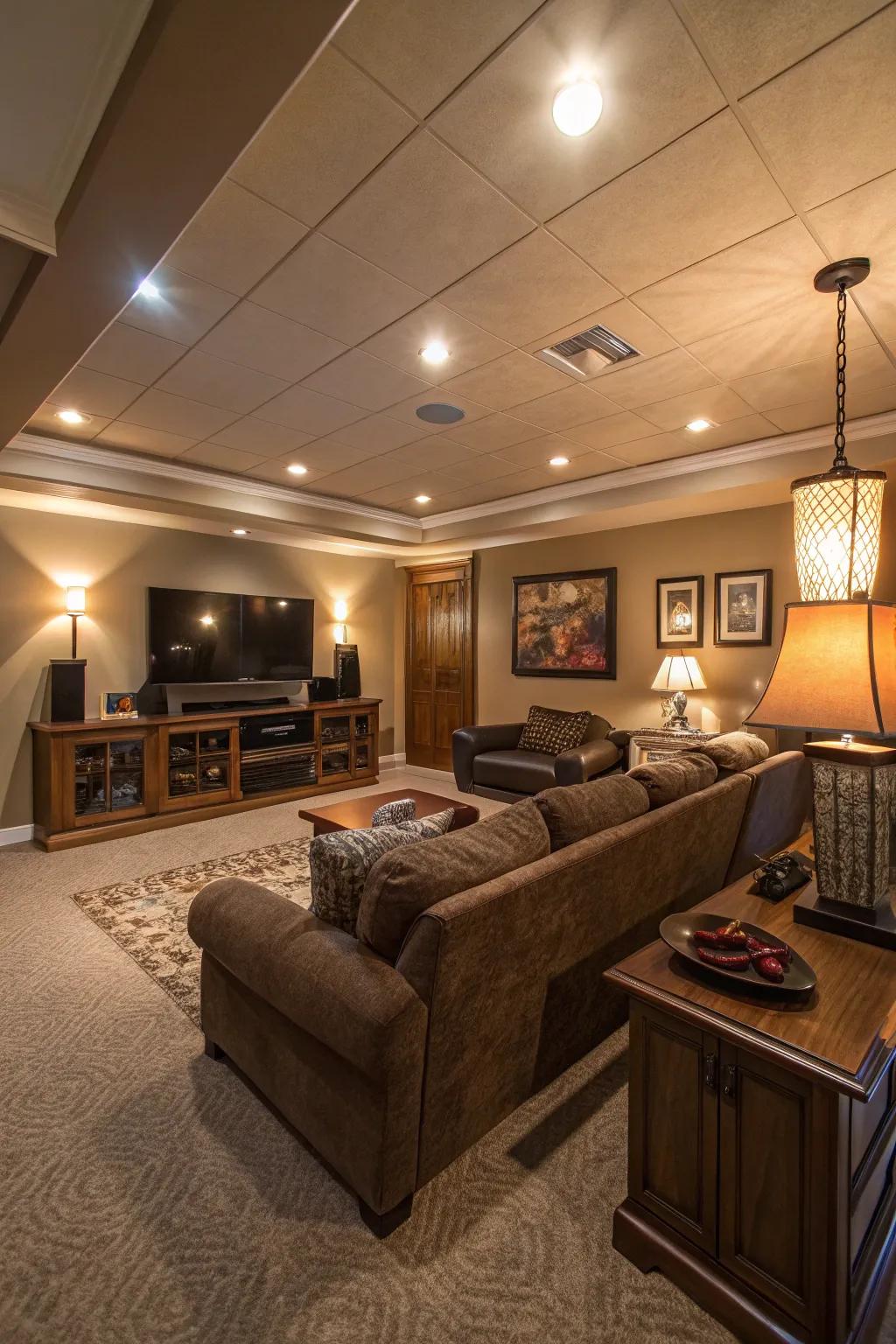 Lighting that effortlessly changes the room&rsquo;s atmosphere.