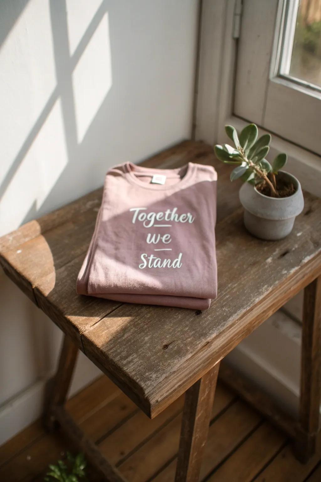 Celebrate family unity with timeless elegance: 'Together We Stand'.