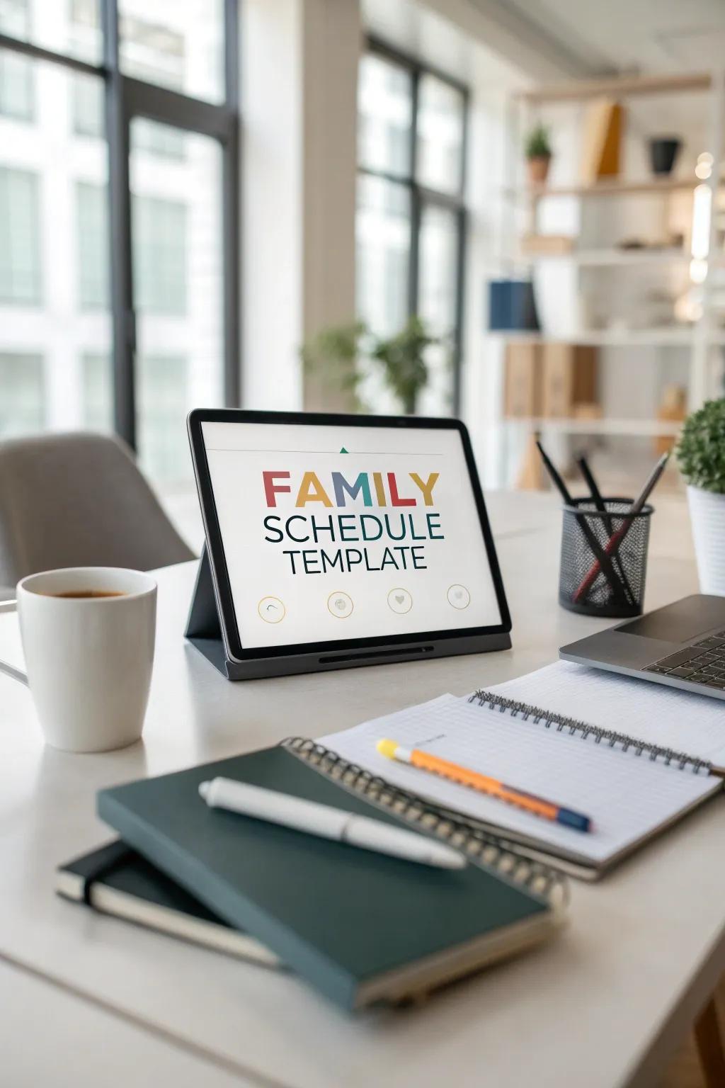 Digital templates offer a modern twist to family scheduling.